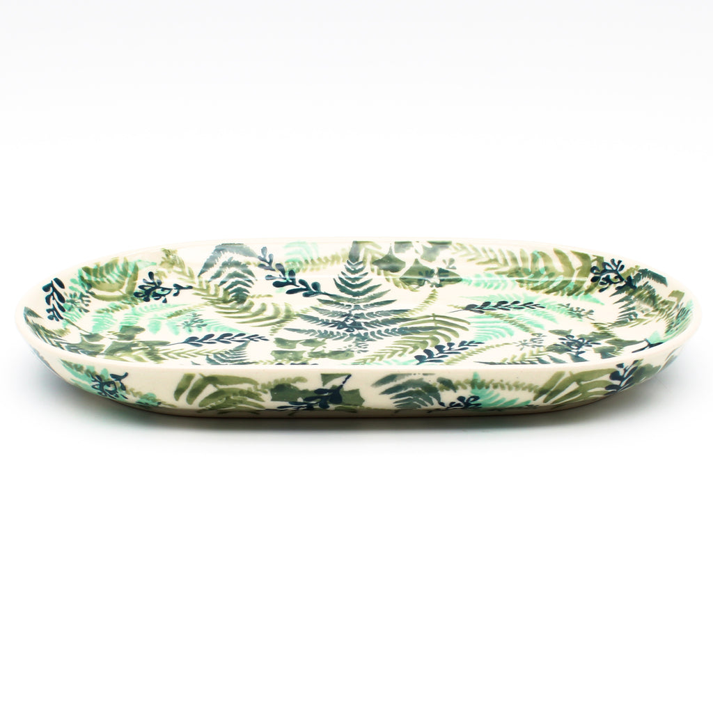 Tiny Oval Platter in Ferns