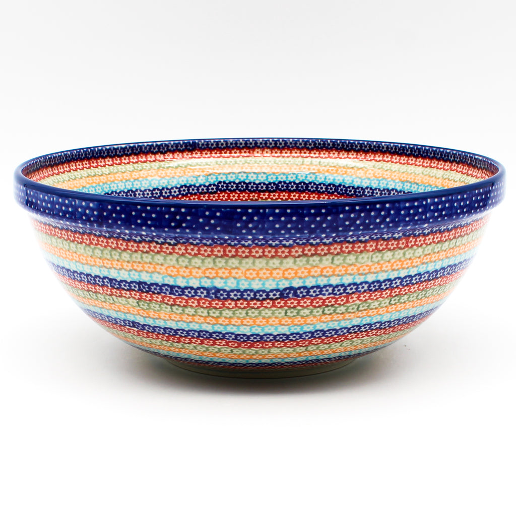 Round Bowl 64 oz in Multi-Colored Flowers
