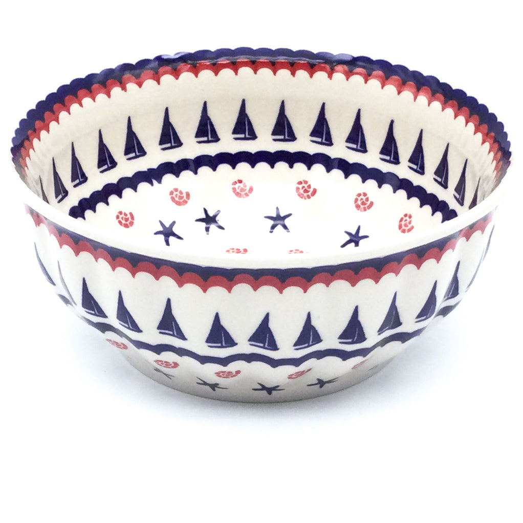 Scalloped Bowl 64 oz in Blue Sail