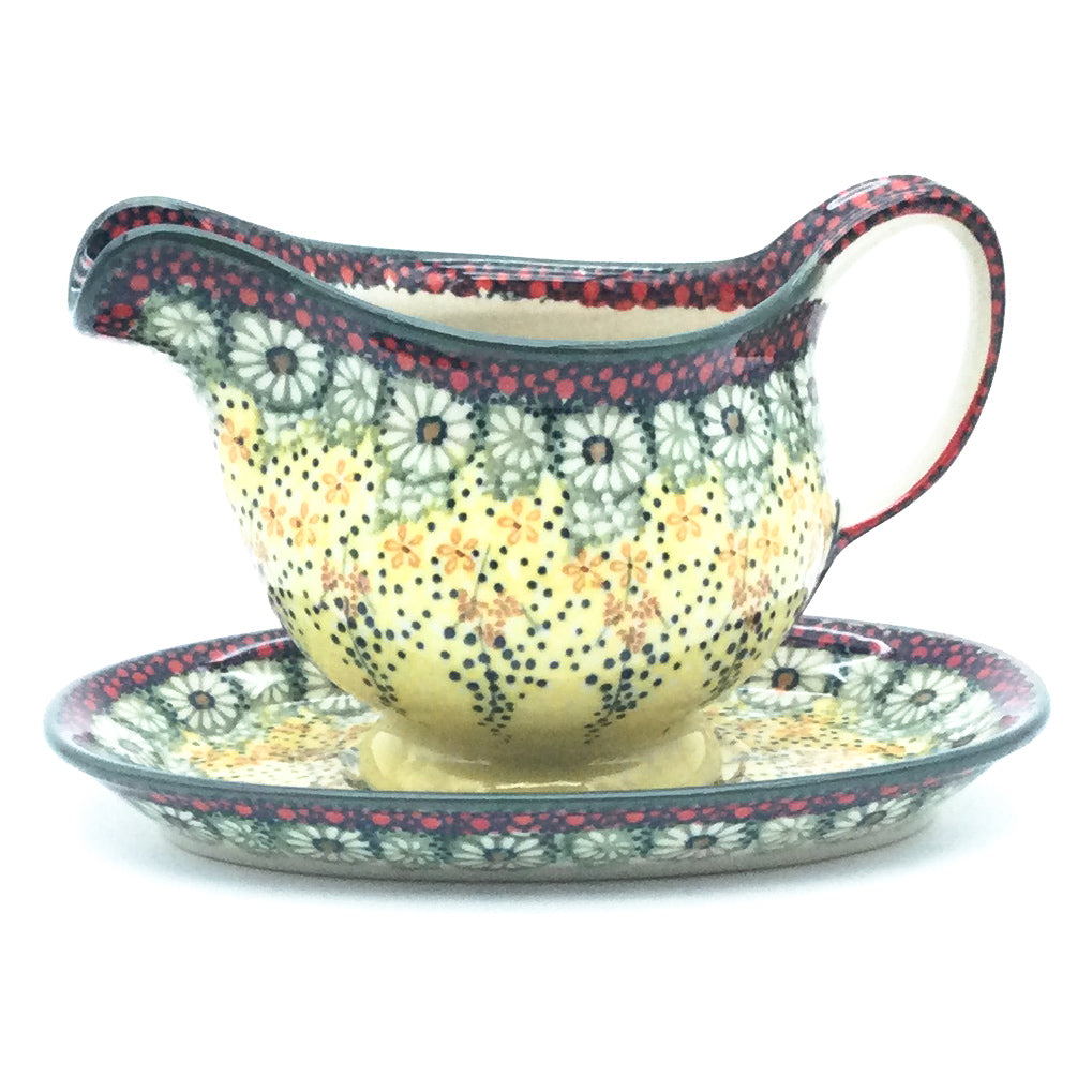 Gravy Boat w/Tray 1 qt in Cottage Decor