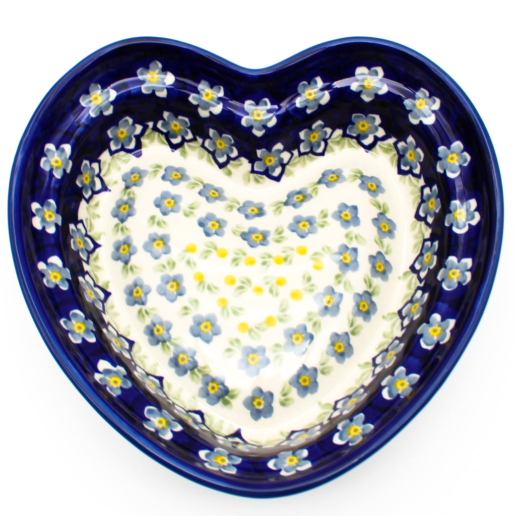 Lg Hanging Heart Dish in Periwinkle
