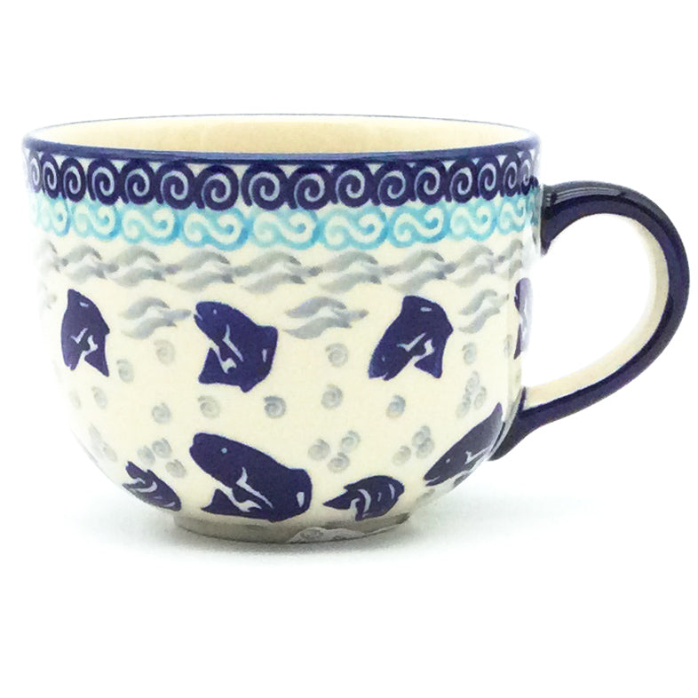 Latte Cup 16 oz in Blue Fish
