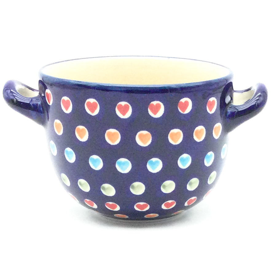 Bouillon Cup 16 oz in Multi-Colored Hearts