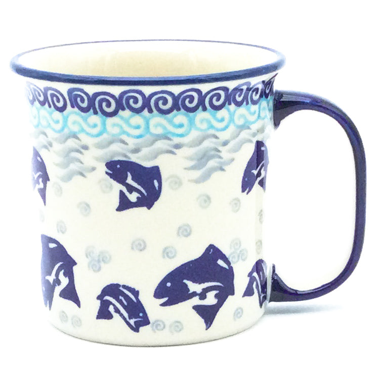 Straight Cup 12 oz in Blue Fish