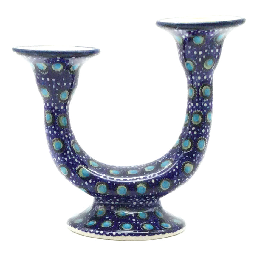 Double Candle Holder in Blue Moon