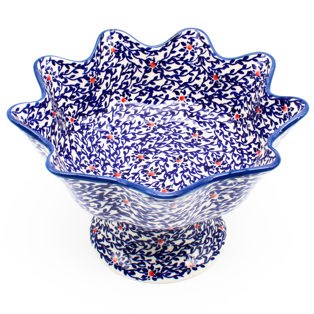 Pedestal Berry Bowl in Touch of Red