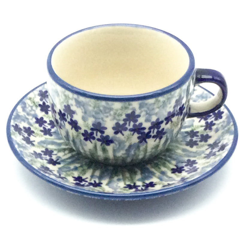 Cappuccino Cup w/Saucer 6.5 oz in Alpine Blue