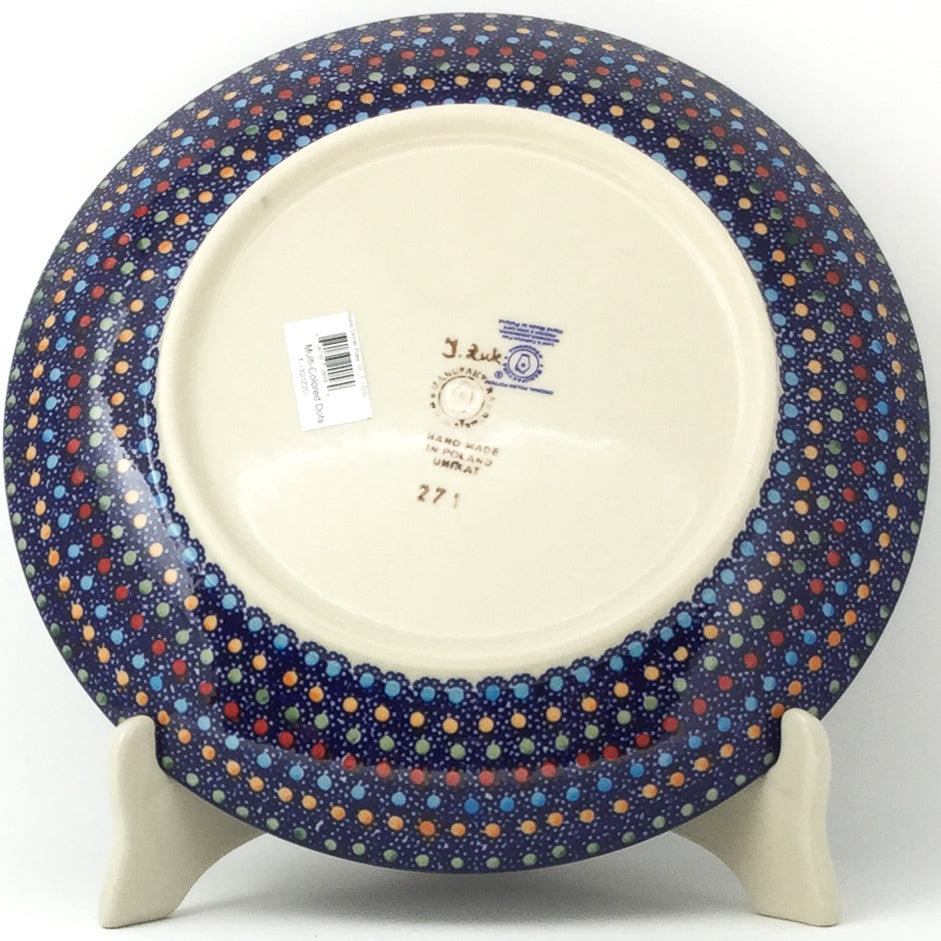 Dinner Plate 10" in Multi-Colored Dots