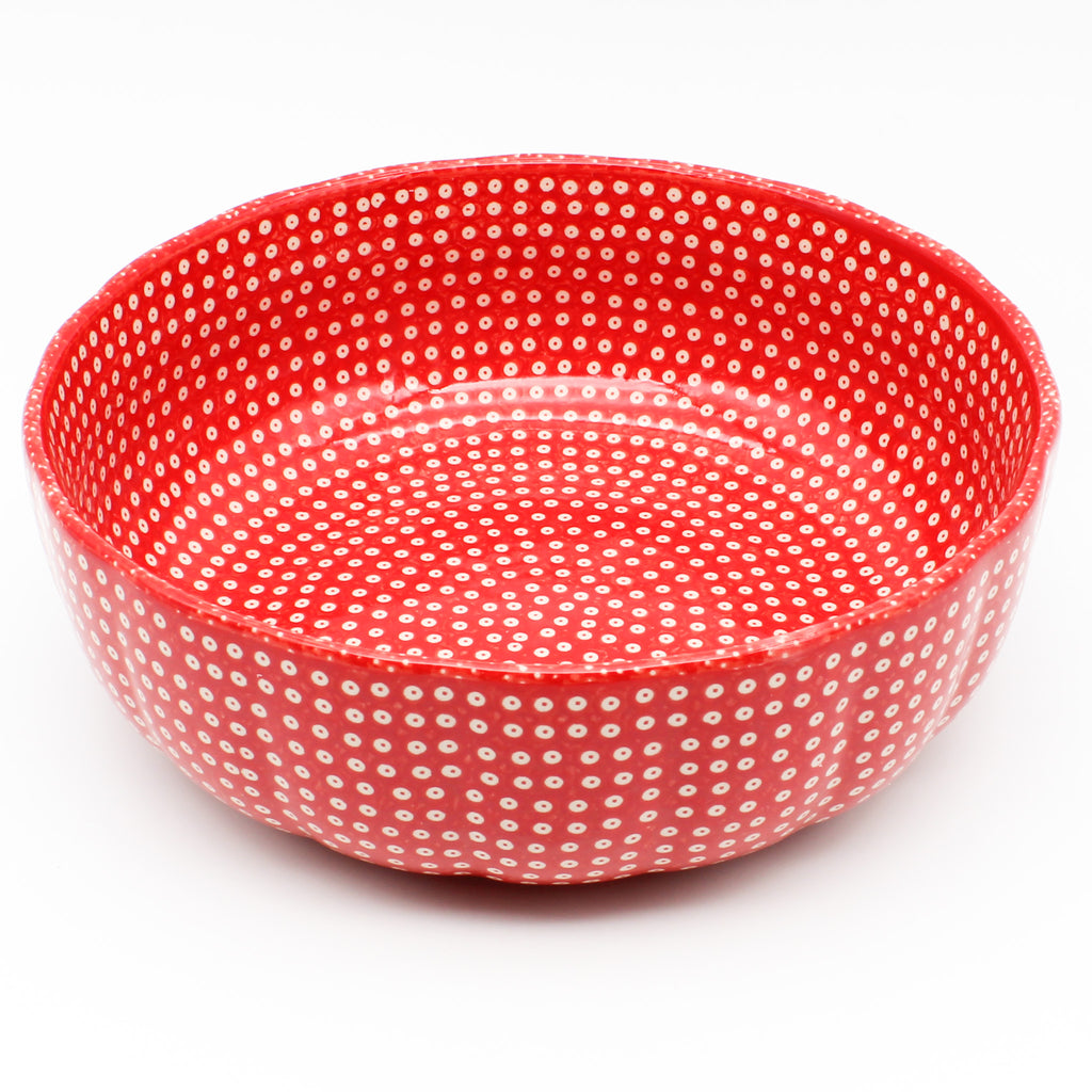Family Shallow Bowl in Red Elegance