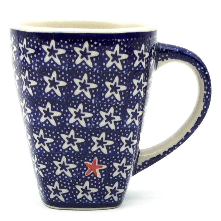 Square Cup 12 oz in Red Starfish