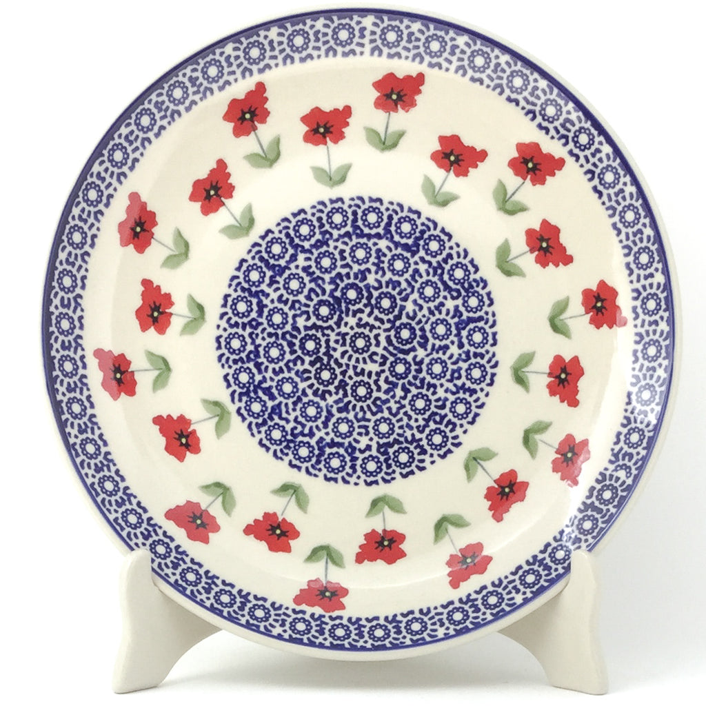 Dinner Plate 10" in Red Daisy