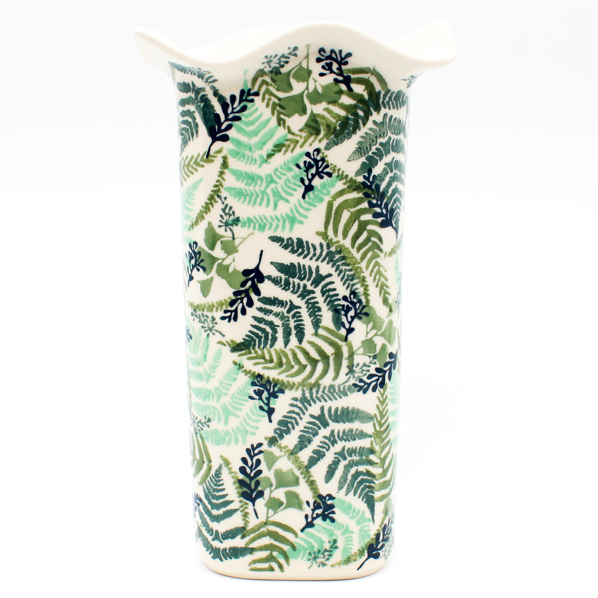 Fluted Vase in Ferns