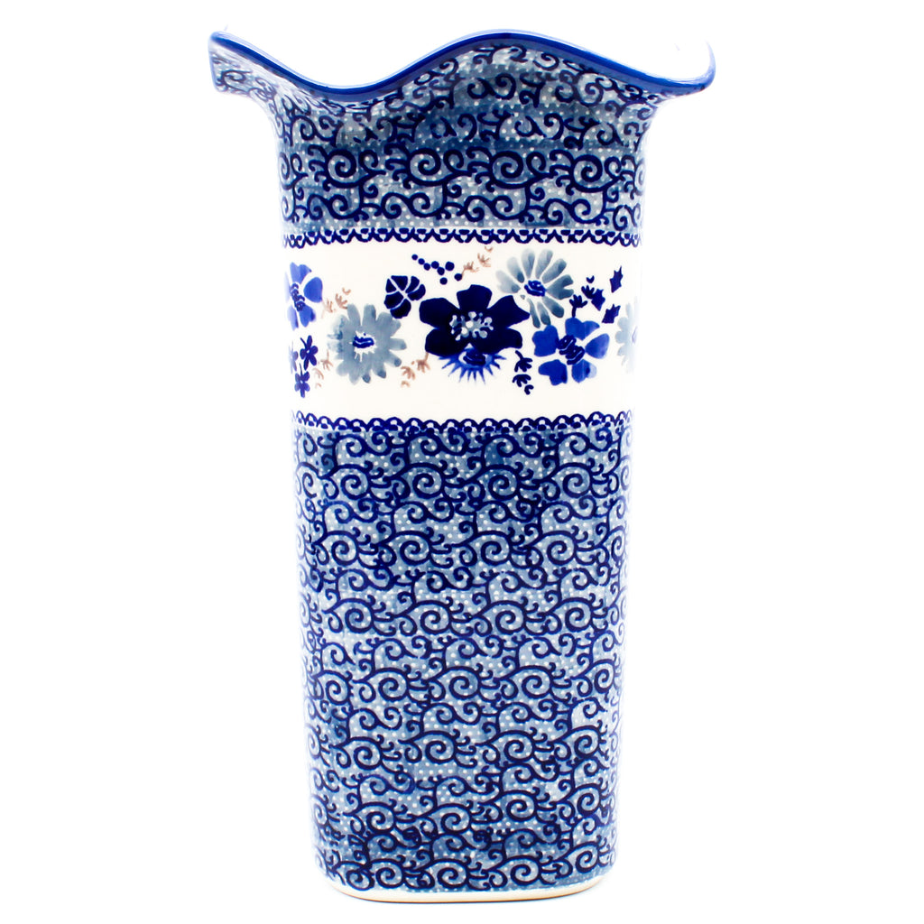 Fluted Vase in Stunning Blue