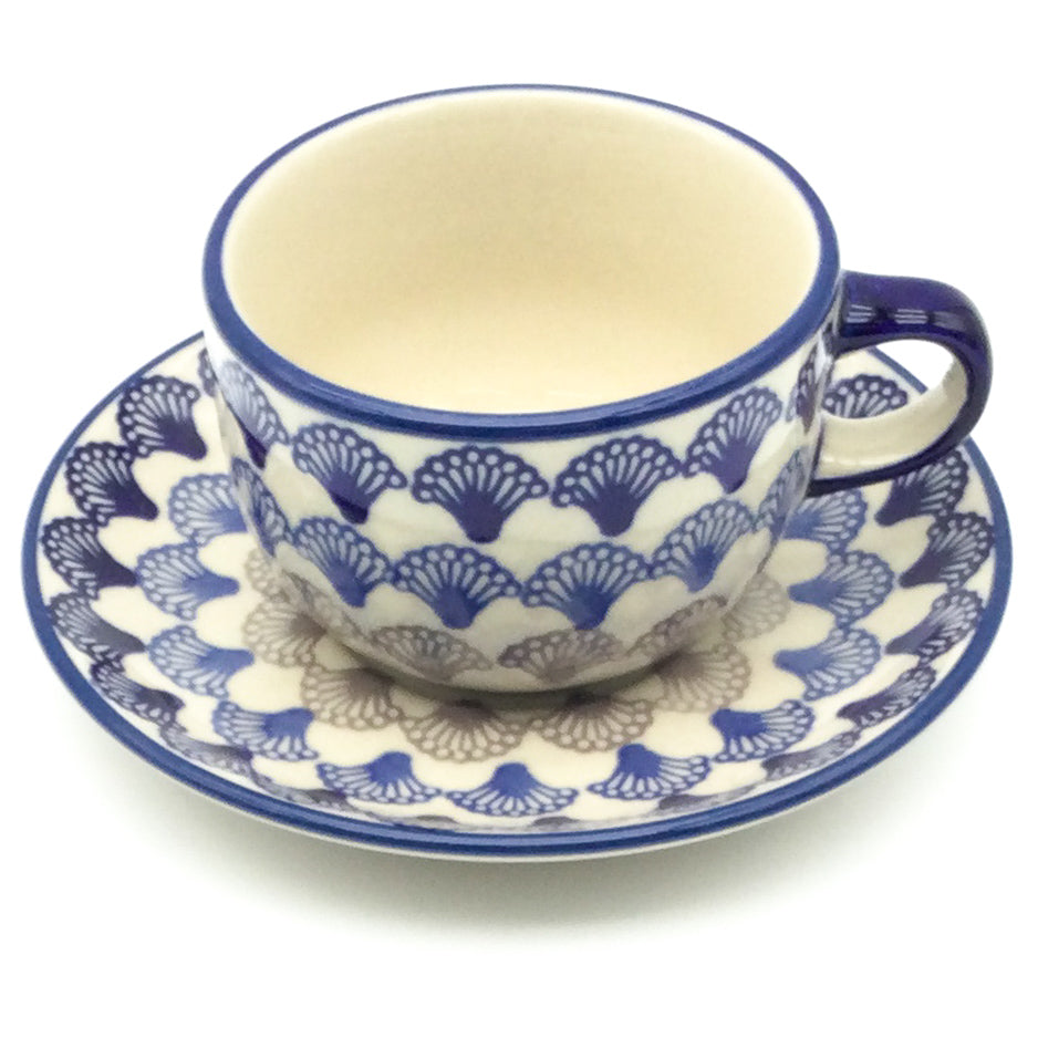 Cappuccino Cup w/Saucer 6.5 oz in Seashells