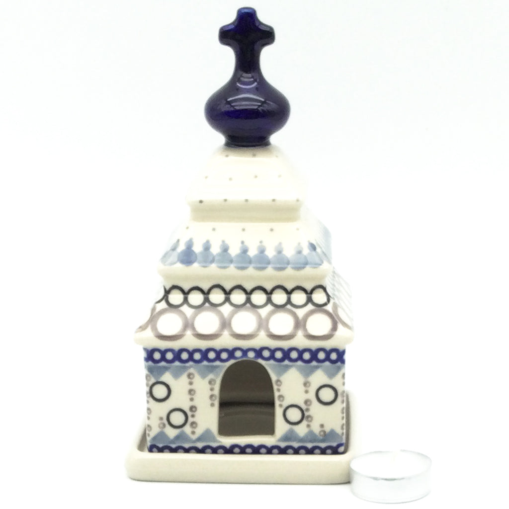 Church Tea Candle Holder in First Snow