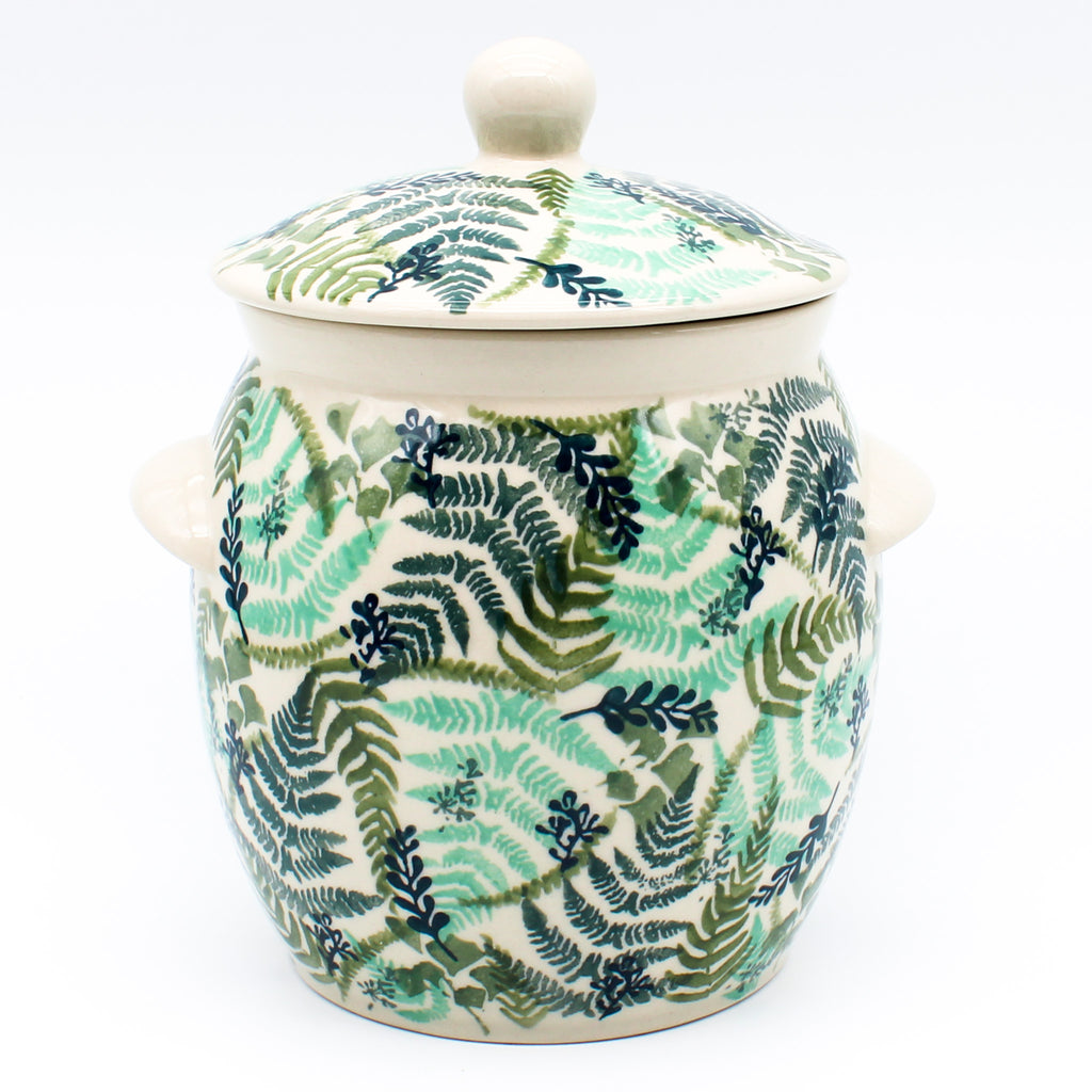 Md Canister w/Handles in Ferns