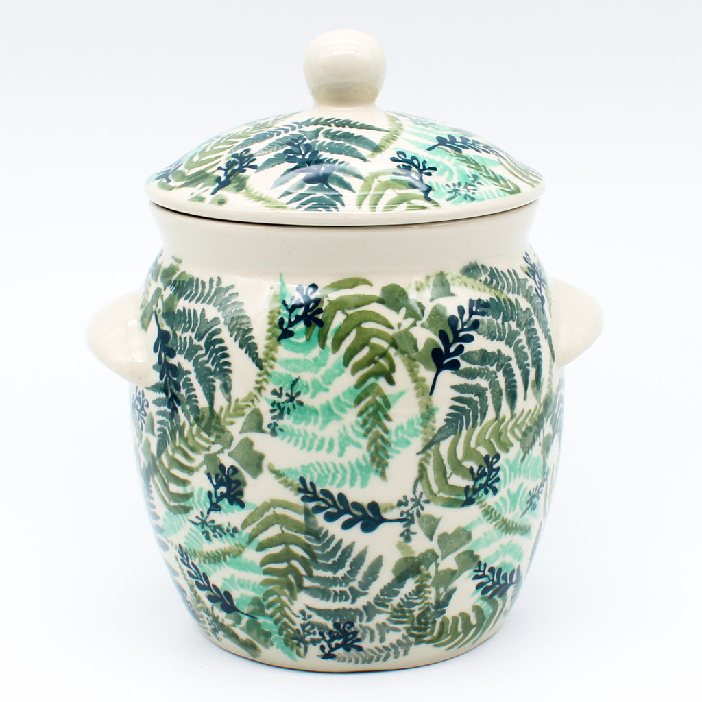 Sm Canister w/Handles in Ferns