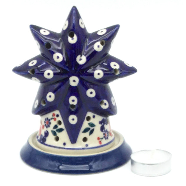Star Tea Candle Holder in Traditional Cherries