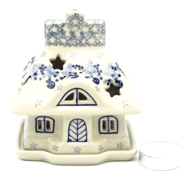 House Tea Candle Holder in Holiday Bells