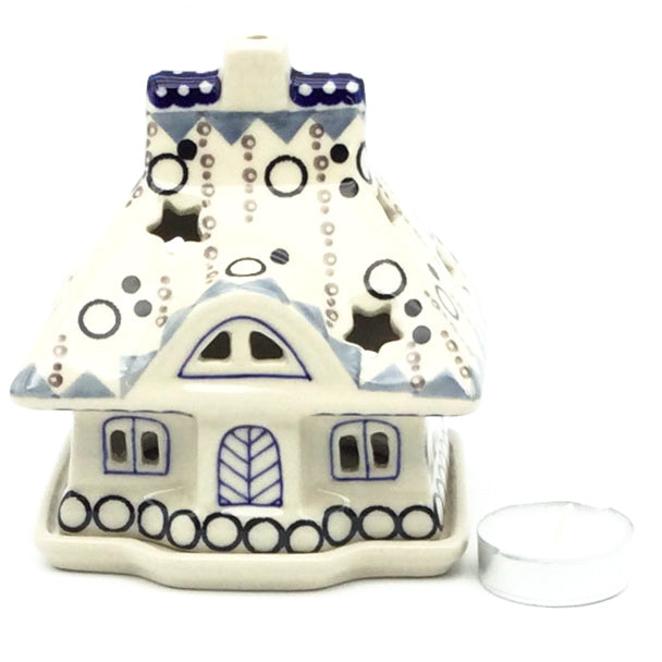 House Tea Candle Holder in First Snow