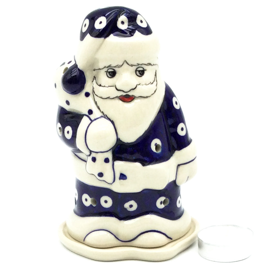 Santa Tea Candle Holder in Traditional Cherries