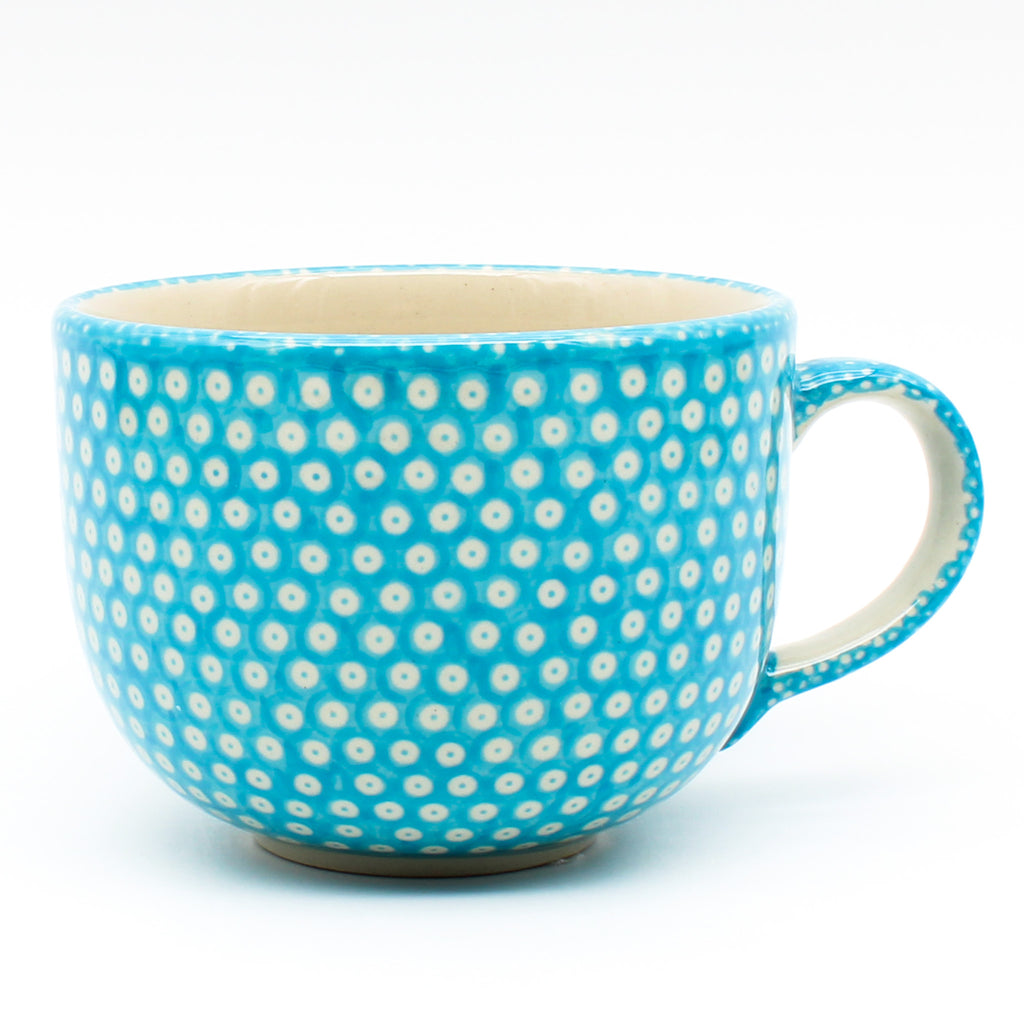 Latte Cup 16 oz in Aqua Elegance