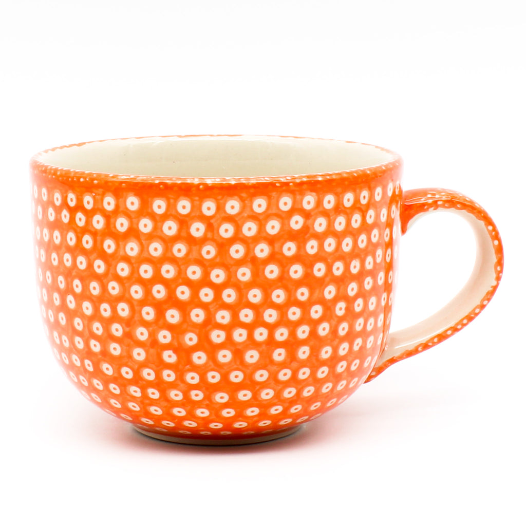 Latte Cup 16 oz in Orange Elegance