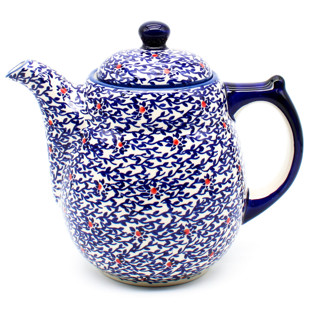 Tall Teapot 2 qt in Touch of Red