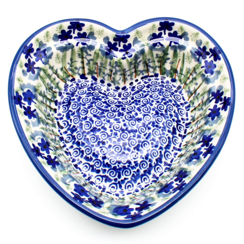 Sm Hanging Heart Dish in Alpine Blue