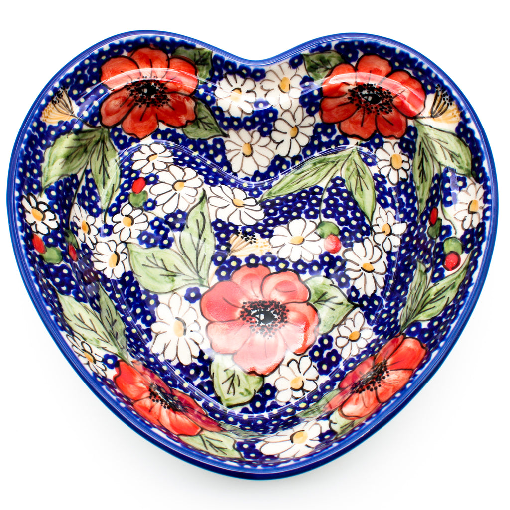 Lg Hanging Heart Dish in Endless Garden