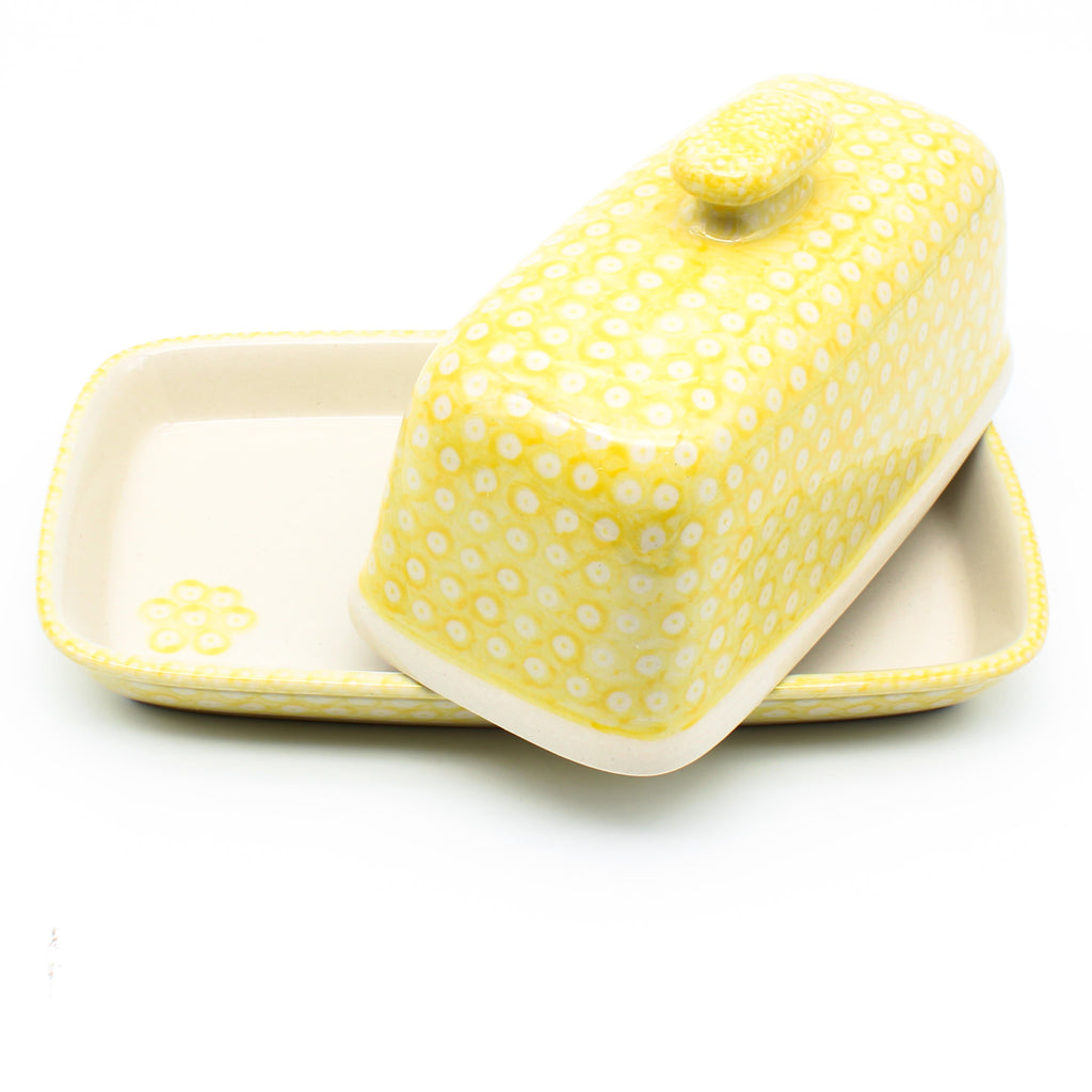 Butter Dish in Yellow Elegance