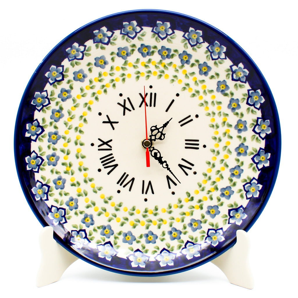 Plate Wall Clock in Periwinkle