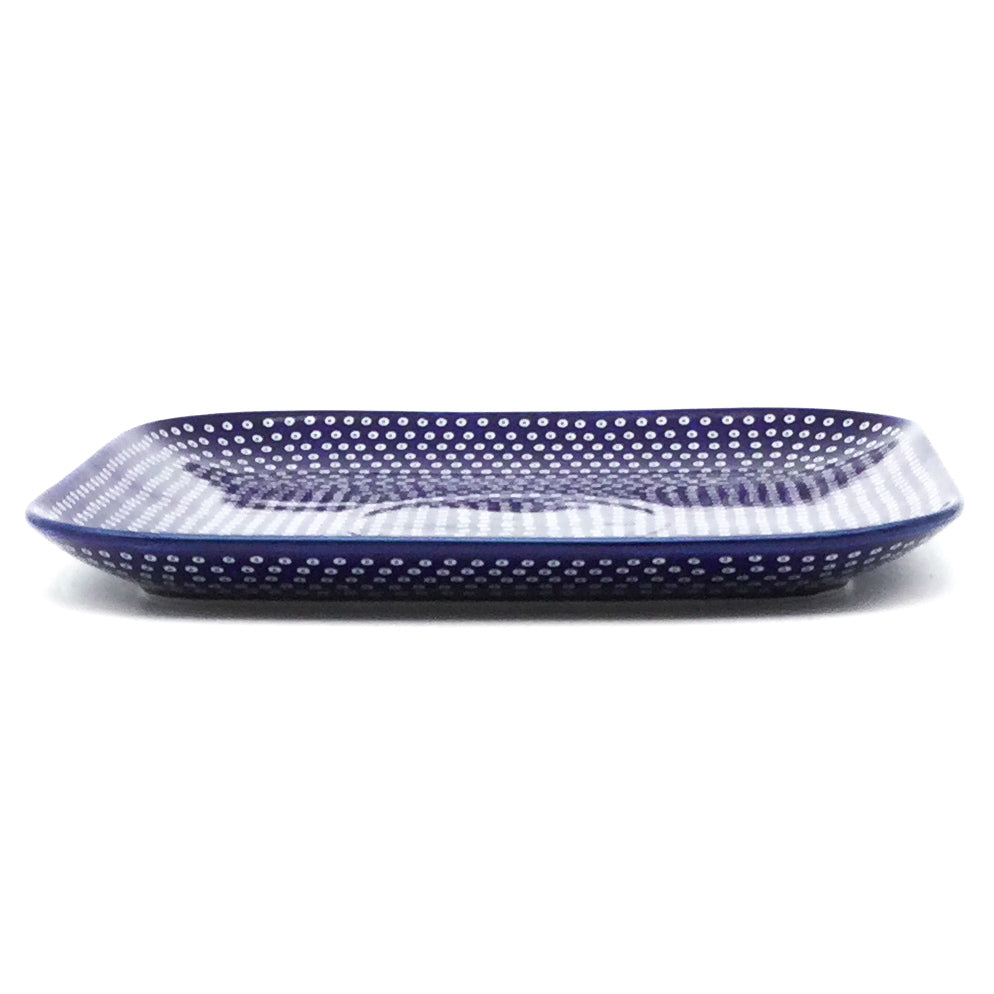 Square Sushi Plate 8.5" in Blue Elegance