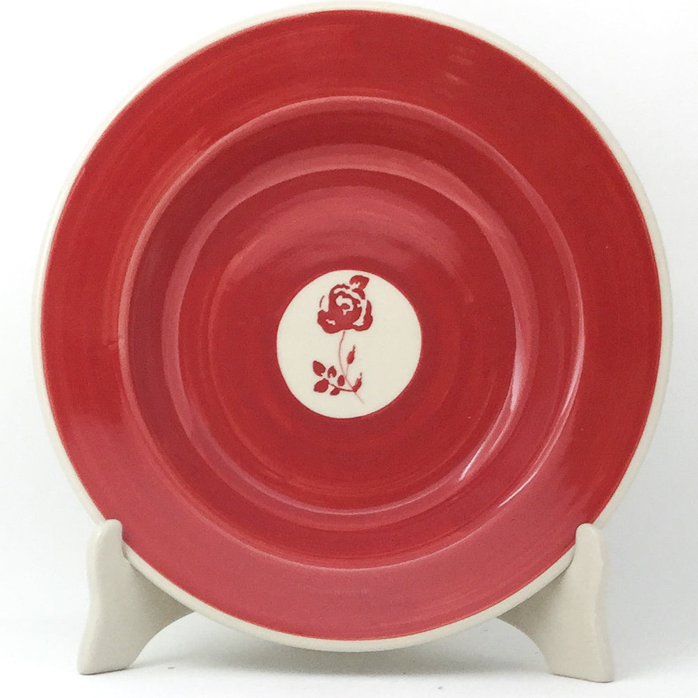 Soup Plate in Red Rose