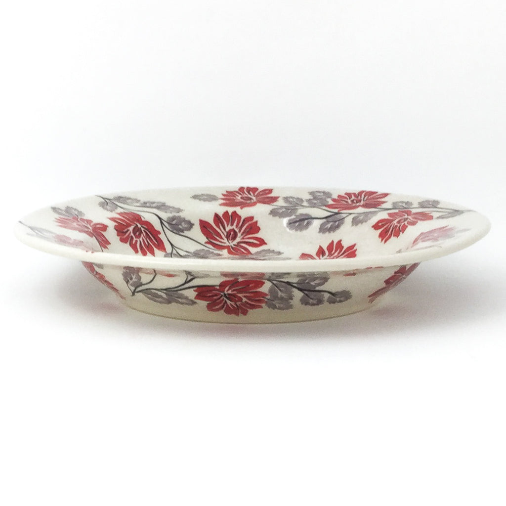 Soup Plate in Red & Gray