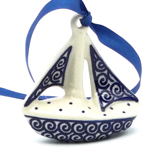 Sailboat-Ornament in Squiggly