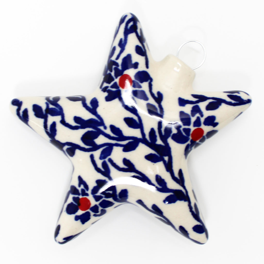 Round Star-Ornament in Touch of Red