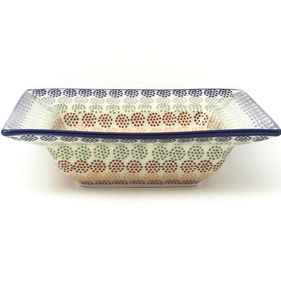 Square Soup Plate in Modern Dots