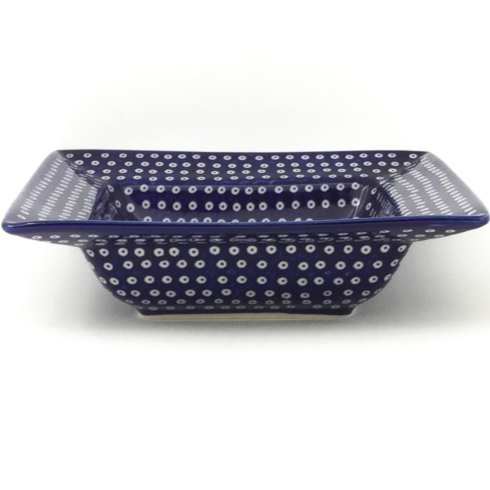 Square Soup Plate in Blue Elegance