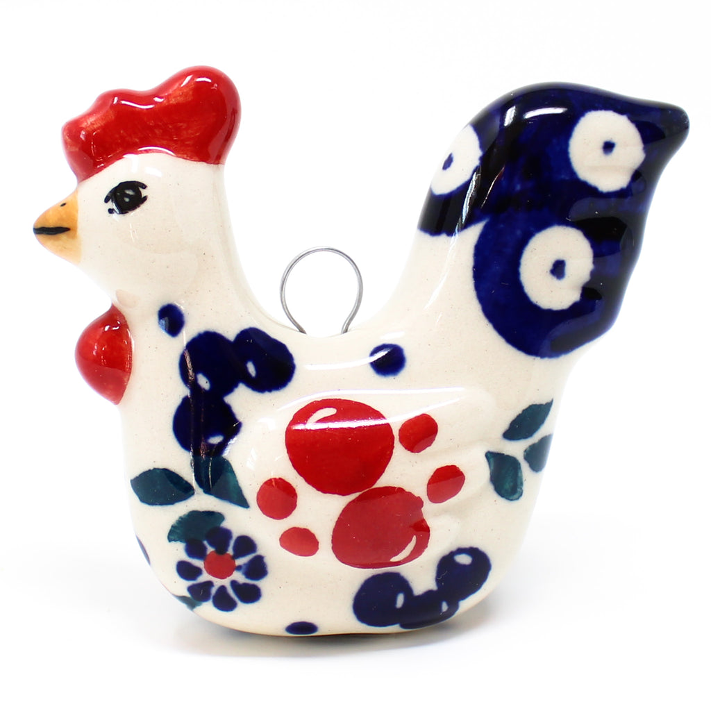 Rooster-Ornament in Traditional Cherries