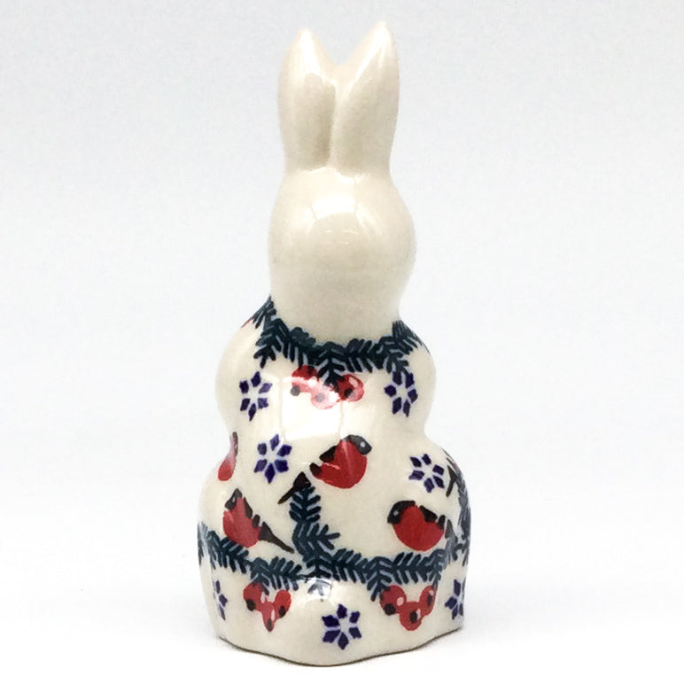 Bunny Holding Easter Egg-Miniature in Red Cardinals