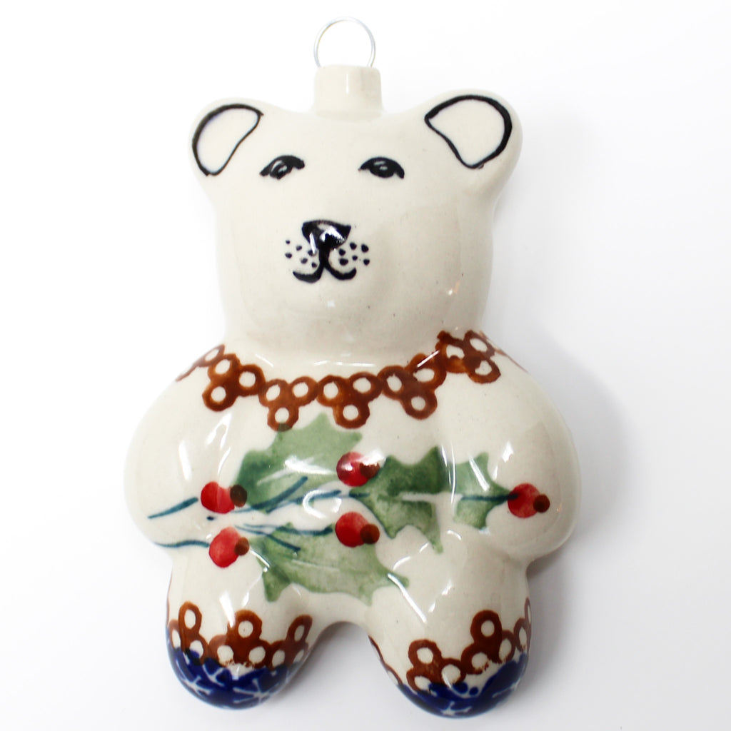 Teddy Bear-Ornament in Holly