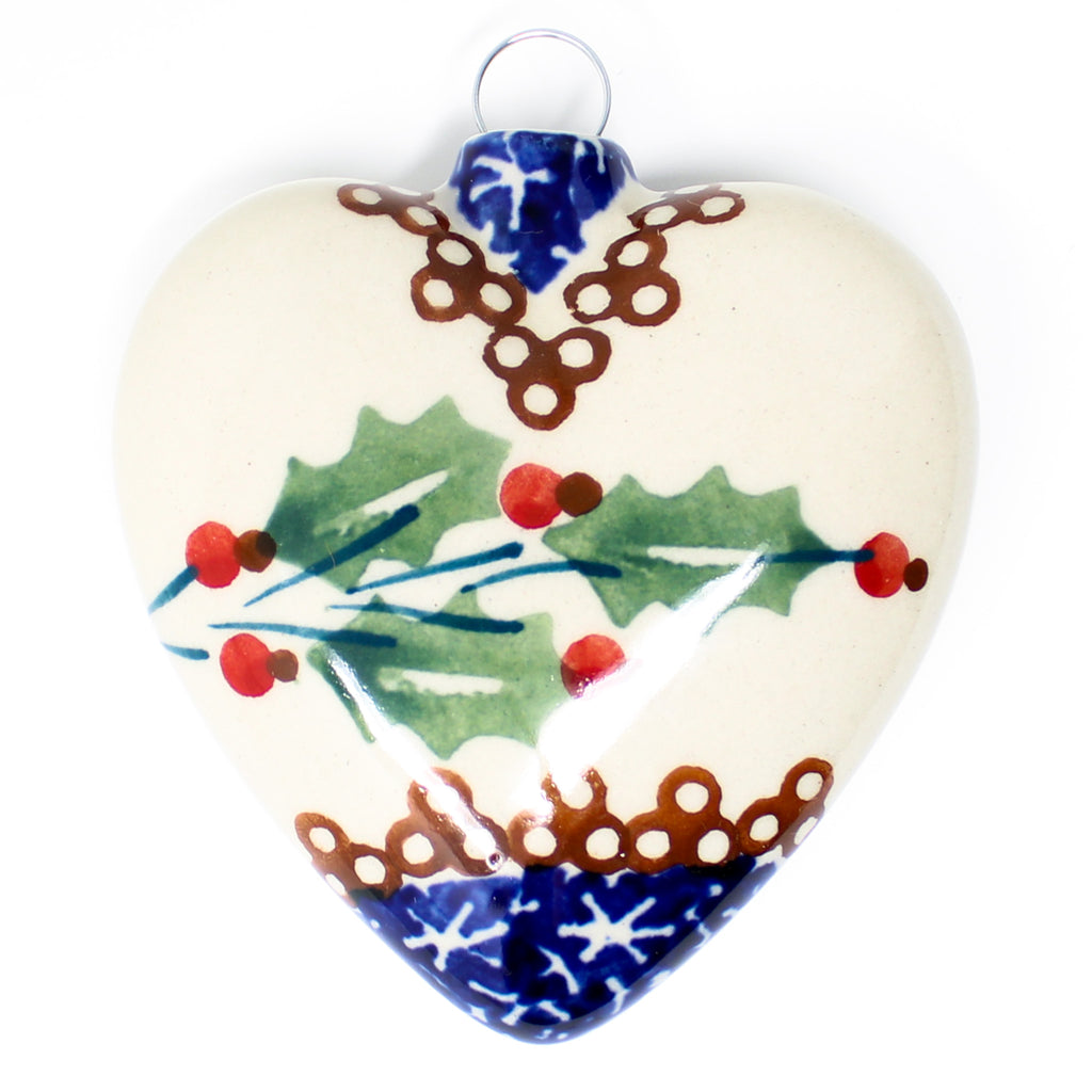 Round Heart-Ornament in Holly