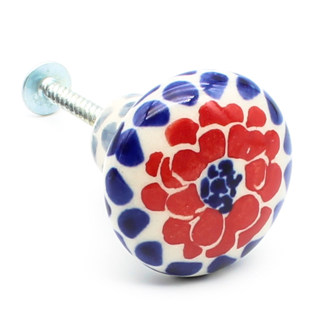 Drawer Pull in Red Zinnia