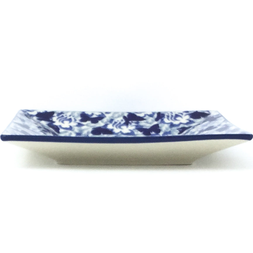 Square Luncheon Plate in Blue Butterfly