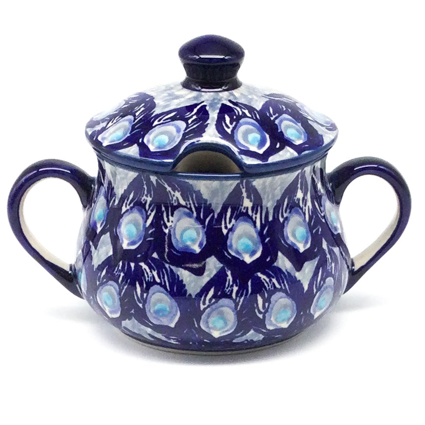 Family Style Sugar Bowl 14 oz in Peacock Glory