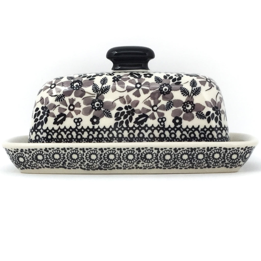 Butter Dish in Gray & Black