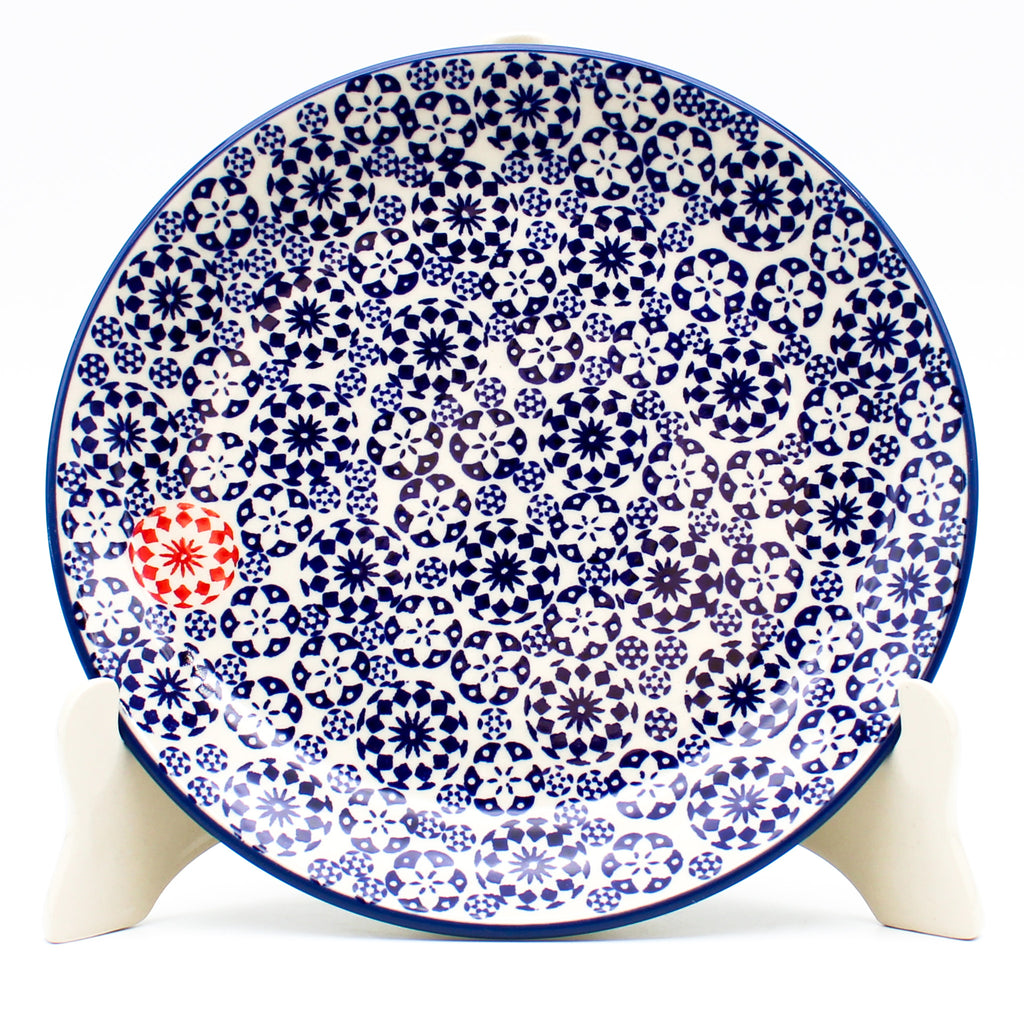 Luncheon Plate in Red Snowflake