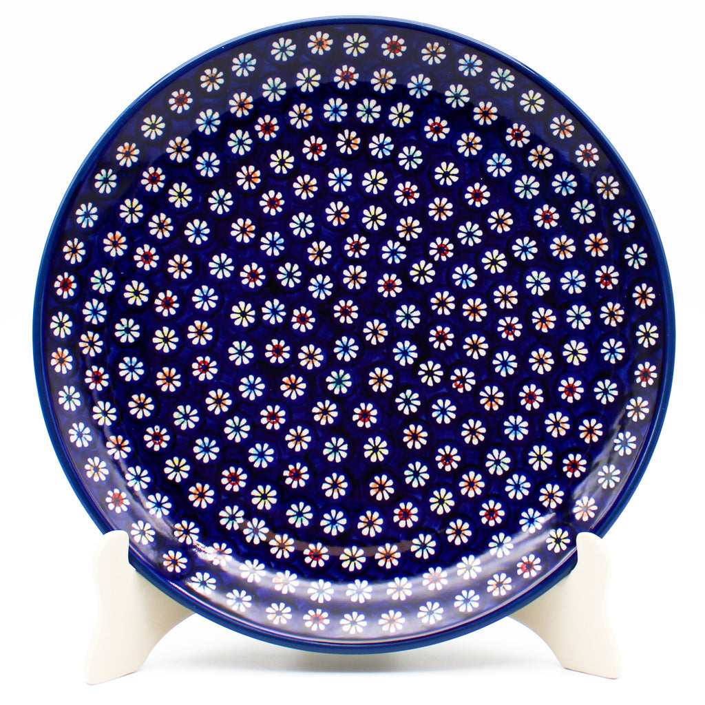 Dinner Plate 10" in Tiny Flowers on Blue