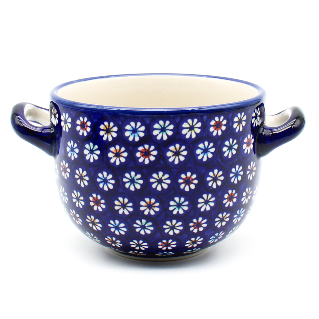 Bouillon Cup 16 oz in Tiny Flowers on Blue
